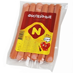 Сосиски Филейные ц/о в/у 400г Останкино