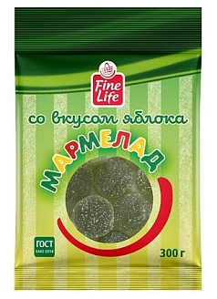Мармелад Файн Лайф 300г яблоко