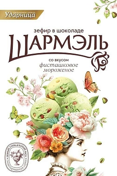Зефир Шармель 225г в шоколаде/фисташковое мороженое
