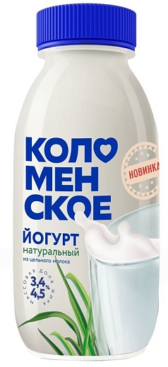 Йогурт Коломенский пит 2,5% 260мл натуральный БЗМЖ