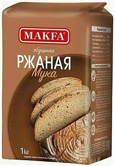 Мука Макфа 1кг ржаная обдирная 