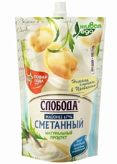 Майонез Слобода 375г 67% сметанный