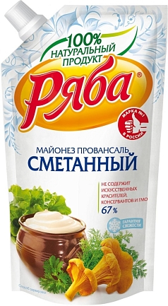 Майонез Ряба 192г сметанный
