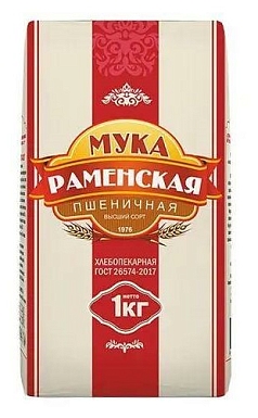 Мука Раменская пшеничная в/с 1кг