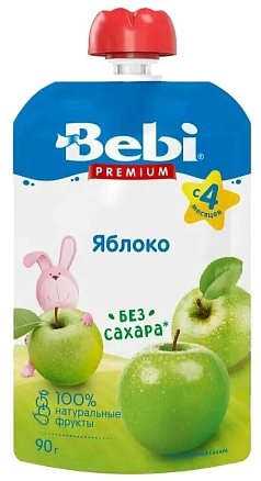 Пюре Беби премиум 90г яблоко