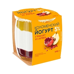 Йогурт Коломенский 5% 170г гранат/айва БЗМЖ