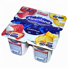 Йогуртный прод Альпенлэнд 7,5% 95г клубника/ананас