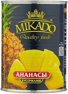 Ананасы Микадо 580г кусочки