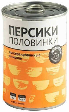 Персики ВкусВилл 420г половинки