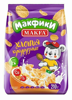 Готовый завтрак Макфики 210г кукурузные хлопья
