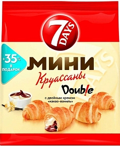 Круассаны Севен дейс 300г какао/ваниль