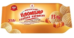 Брикет Филевский пломбир 250г соленая карамель