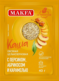 Каша Макфа овсяная 40г персик/абрикос/карамель