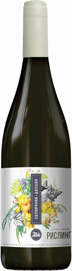 Вино Солнечная Долина Рислинг 0,75л 12,5% бел сух РОССИЯ