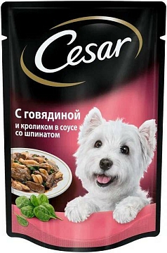 Цезарь 85г говядина/паприкаш/шпинат