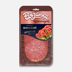 Нарезка Сервелат Финский в/к в/у 90г Вязанка