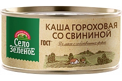 Каша Село зеленое 325г горох/свинина ж/б