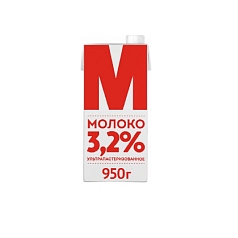 Молоко Лианозово 3,2% 950мл БЗМЖ