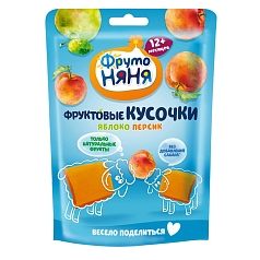 Кусочки фруктовые ФрутоНяня 53г яблоко/персик