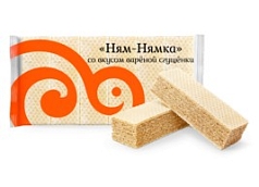 Вафли Сладонеж Ням-Нямка 200г вар сгущенка