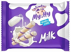 Вафли трубочки Му и Ну 64г молочная начинка